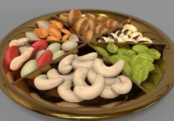 Dry fruits gift pack 3D Model 3D model