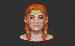 Dwarf girl 3D model