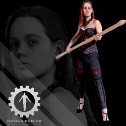 Female Scan - Helga 001 Low-poly  3D model