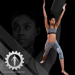 Female Scan - Sabrina Yoga Animation 3D model
