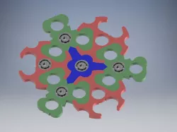 Fidget Spinner Puzzle 3D printed