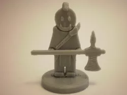 FlatMinis: Half-Orc Barbarian
