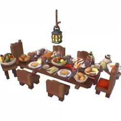 Food Set - Smashy Craft Series Low-poly  3D model