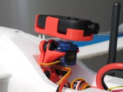 FPV panning mount for #808 keychain camera and AXN Floater Jet plane