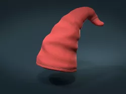 Gnome Cap Low Poly Low-poly  3D model