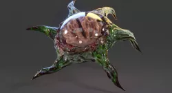 Green Brain Monster 3D model