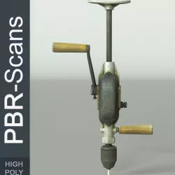 Hand Drill High Poly 3D model