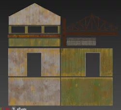 HIE Game Rea warehouse D180411 Low-poly  3D model