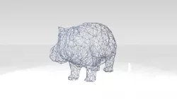 Hippo Wireframe 3D model