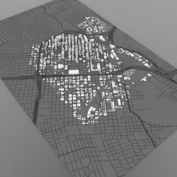 Houston Cityscape in 3ds and obj formats 3D model