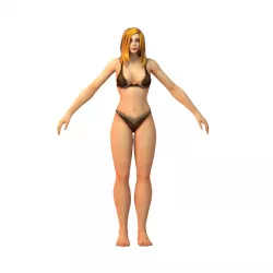 Human Female Full Rig and HumanIK Low-poly  3D model