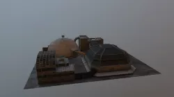 Hydrogen Power Plant Low-poly  3D model