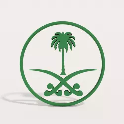 Kingdom of Saudi Arabia KSA Logo 3D model