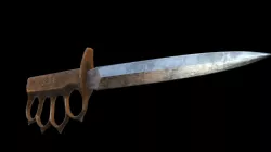 Knuckle Duster Trench Knife Low-poly  3D model