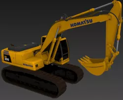 Komatsu PC200 excavator 3D model