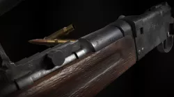Lebel 1886 M93 With Scope and Bayonet Low-poly  3D model