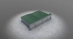 LHBP Hangar 3 Low-poly  3D model