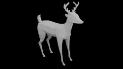 low poly deer 3D model