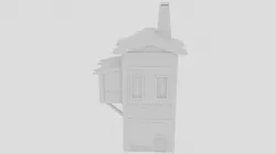 Low Poly Medieval House Low-poly  3D model