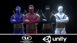 Low Poly Ninja Assassin Enemy Low-poly  3D model