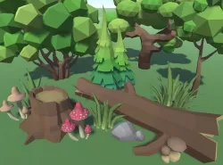 LowPoly Forest Pack Low-poly  3D model