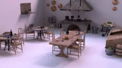 Medieval Kitchen Low Poly AR VR Asset Pack Low-poly  3D model