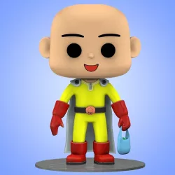 Mini Saitama One Punch Man Big Head 3D model
