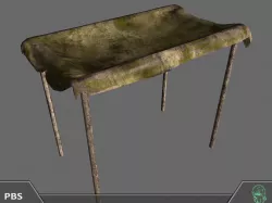 Old Cloth Tent Low-poly  3D model