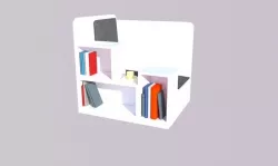 Open Book Chair Low-poly  3D model