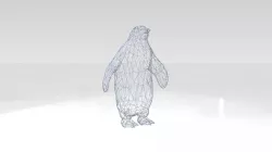 Penguin Wireframe 3D model