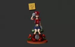 Pin up Mario girl 3D model