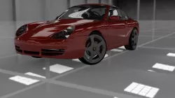 Porsche 911 996 Low-poly  3D model
