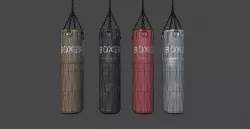  Punching bags - Animated Low-poly  3D model