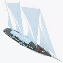 Sailboat yacht 3D model