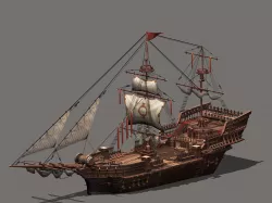 Sailing Vessel Low-poly  3D model