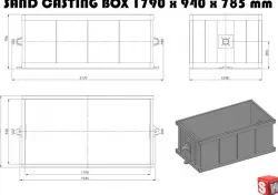 Sand Casting (Foundry) Box 1790x940x785 mm