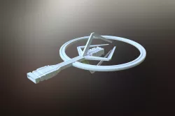 Sci-Fi Ring Spaceship  Low-poly  3D model