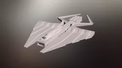 Sci-Fi War Spaceship Low-poly  3D model