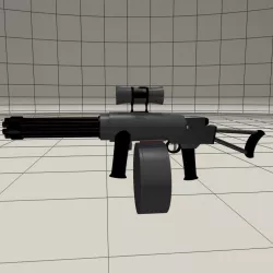 Shoulder fired  mini Gatling gun 3D model