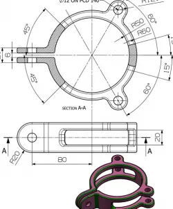 SIEMENS NX 10 Tutorial 3D MODELING FROM Drawing - Exercise 5