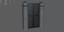 Sliding Door - Frame Low-poly  3D model