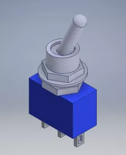 Small Toggle Switch- 1/4" Panel Cutout