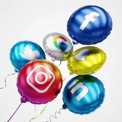 Social Media Balloons 3D model