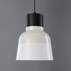 Soso Tan and White Metal Pendant Light by CB2 3D model