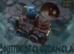  Sputnik Steampunked Stereocam 3D model