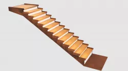 Stairs Low-poly  3D model