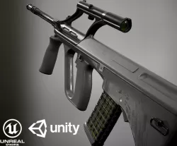 Steyr Aug PBR Low-poly  3D model