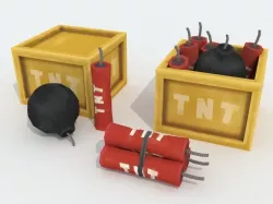 TNT pack cartoon Low-poly  3D model