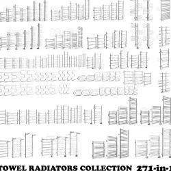 Towel Radiators Collection 271-in-1 3D model