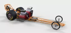 Twin-engined dragster 3D model